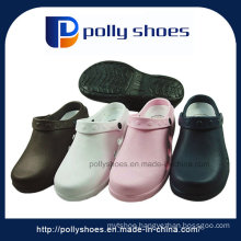 Women′s Black/Pink PVC T-Strap Sandals